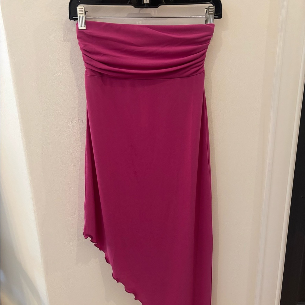 Urban Outfitters Pink Asymmetrical Midi Dress